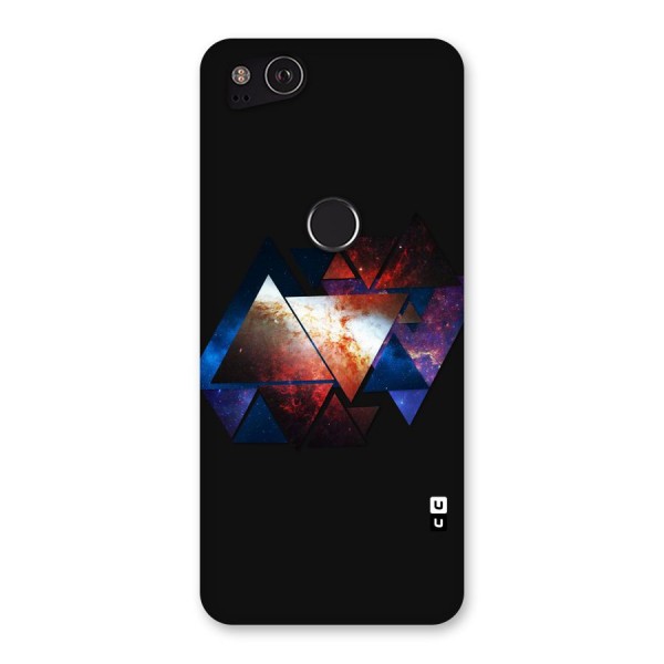 Fire Galaxy Triangles Back Case for Google Pixel 2