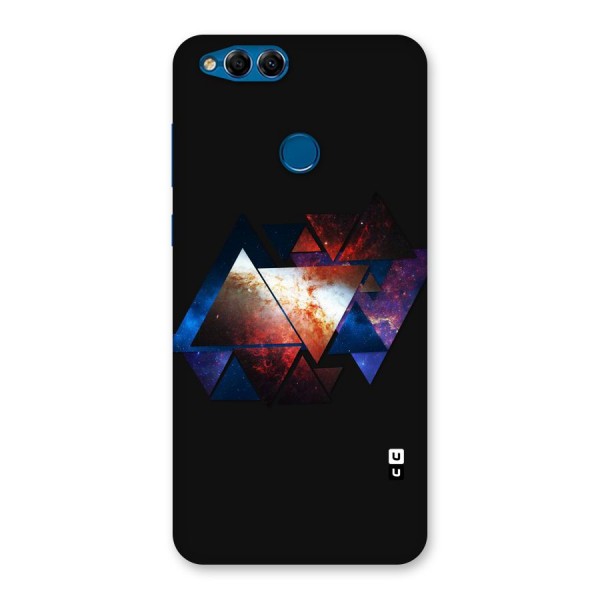 Fire Galaxy Triangles Back Case for Honor 7X