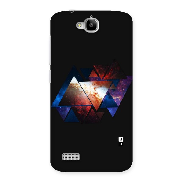 Fire Galaxy Triangles Back Case for Honor Holly
