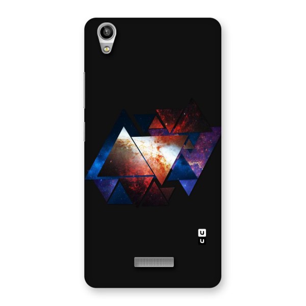 Fire Galaxy Triangles Back Case for Lava-Pixel-V1