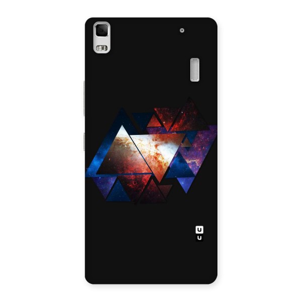 Fire Galaxy Triangles Back Case for Lenovo K3 Note