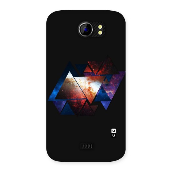 Fire Galaxy Triangles Back Case for Micromax Canvas 2 A110