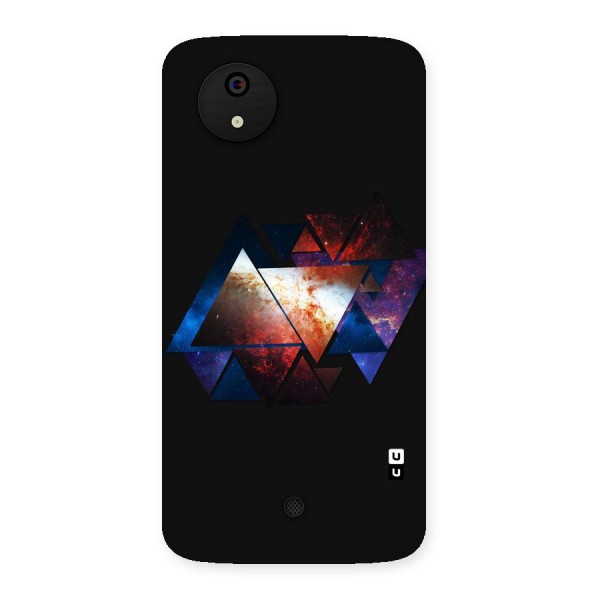 Fire Galaxy Triangles Back Case for Micromax Canvas A1