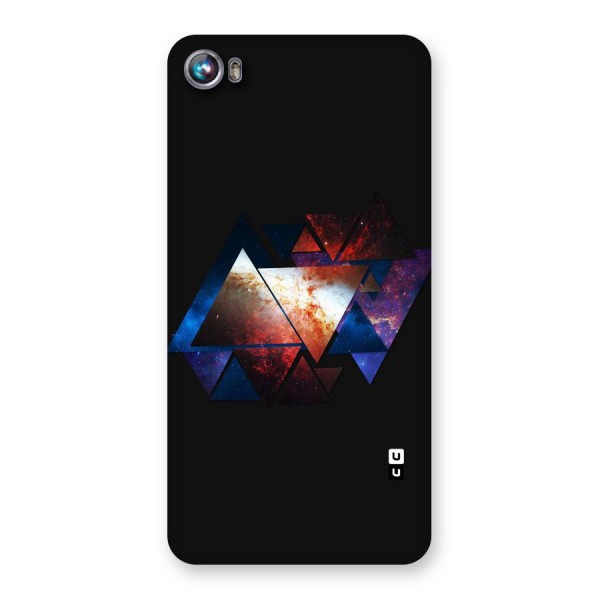 Fire Galaxy Triangles Back Case for Micromax Canvas Fire 4 A107