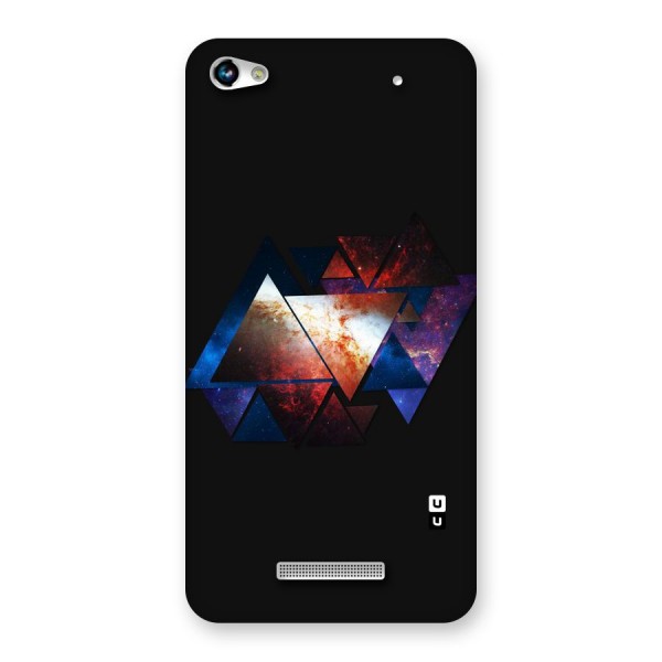 Fire Galaxy Triangles Back Case for Micromax Hue 2