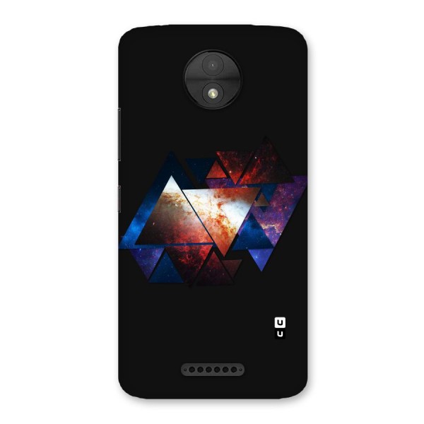 Fire Galaxy Triangles Back Case for Moto C
