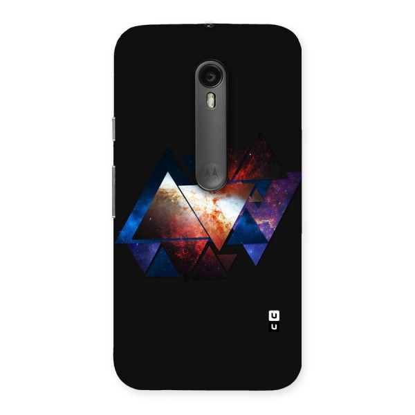 Fire Galaxy Triangles Back Case for Moto G3