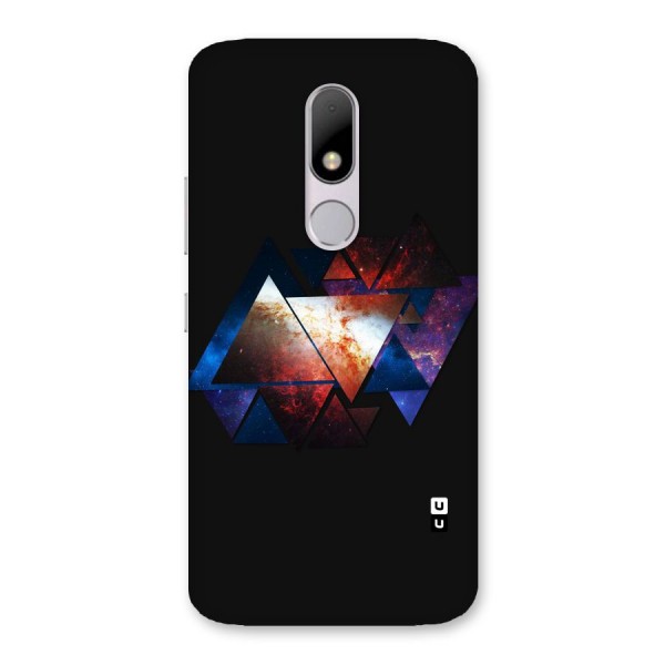Fire Galaxy Triangles Back Case for Moto M