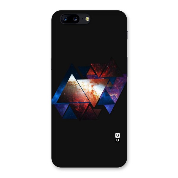 Fire Galaxy Triangles Back Case for OnePlus 5