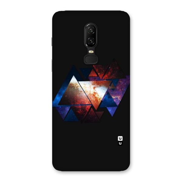 Fire Galaxy Triangles Back Case for OnePlus 6