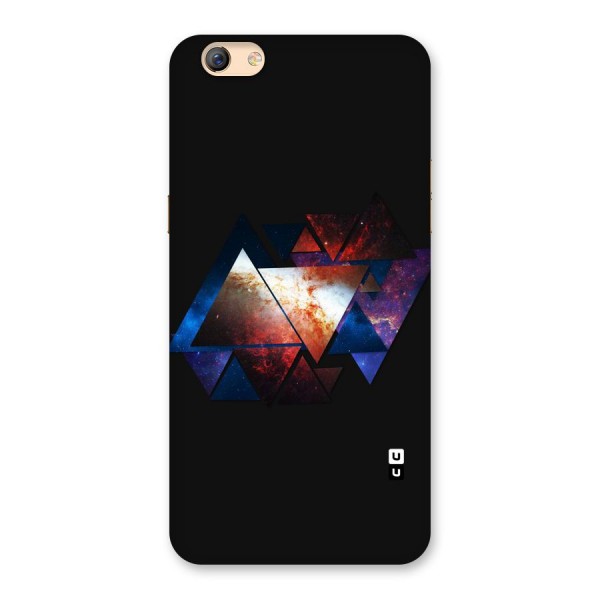 Fire Galaxy Triangles Back Case for Oppo F3 Plus