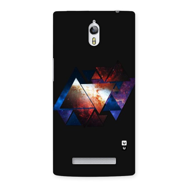 Fire Galaxy Triangles Back Case for Oppo Find 7