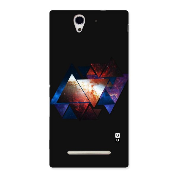 Fire Galaxy Triangles Back Case for Sony Xperia C3