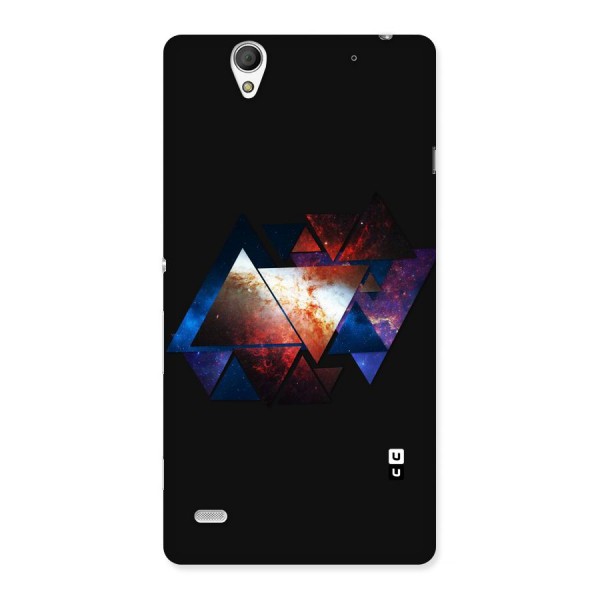 Fire Galaxy Triangles Back Case for Sony Xperia C4