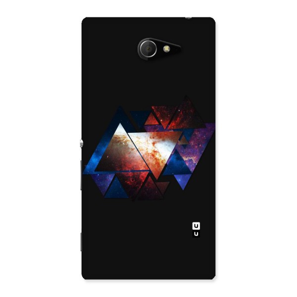 Fire Galaxy Triangles Back Case for Sony Xperia M2