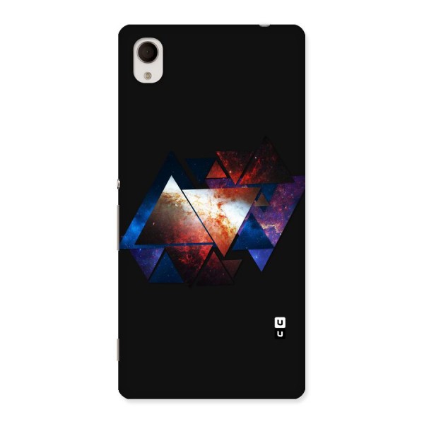 Fire Galaxy Triangles Back Case for Sony Xperia M4