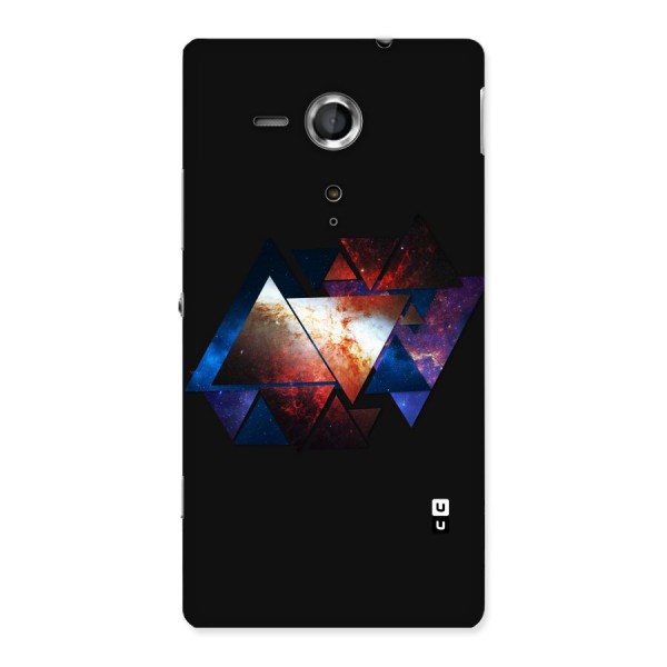 Fire Galaxy Triangles Back Case for Sony Xperia SP