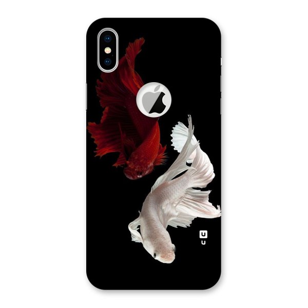 Fish Design Back Case for iPhone X Logo Cut
