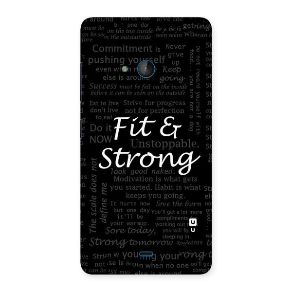 Fit And Strong Back Case for Lumia 540