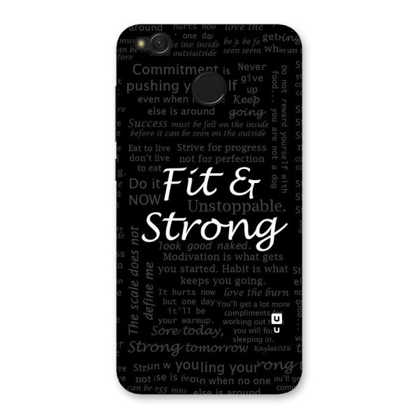 Fit And Strong Back Case for Redmi 4