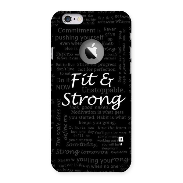 Fit And Strong Back Case for iPhone 6 Logo Cut