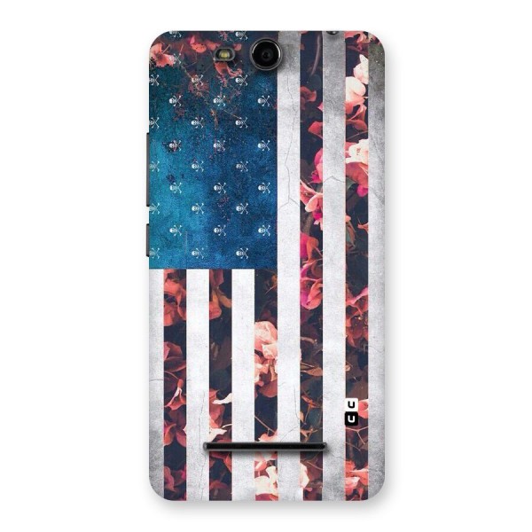 Flag Stripes Back Case for Micromax Canvas Juice 3 Q392