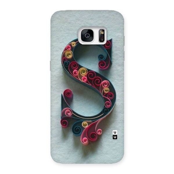 Floral Alphabet Back Case for Galaxy S7 Edge