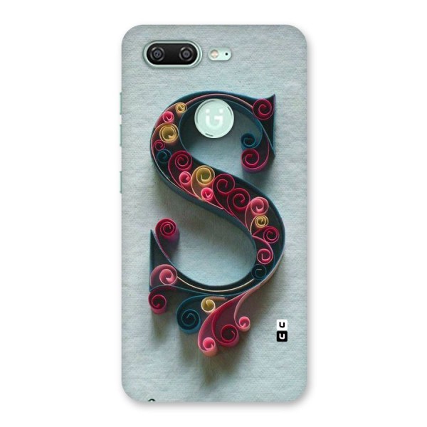 Floral Alphabet Back Case for Gionee S10