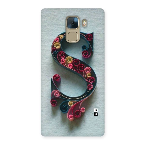 Floral Alphabet Back Case for Huawei Honor 7