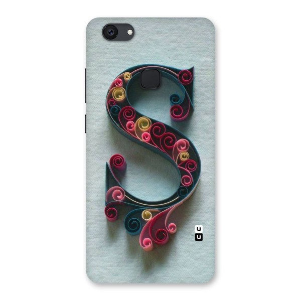 Floral Alphabet Back Case for Vivo V7 Plus