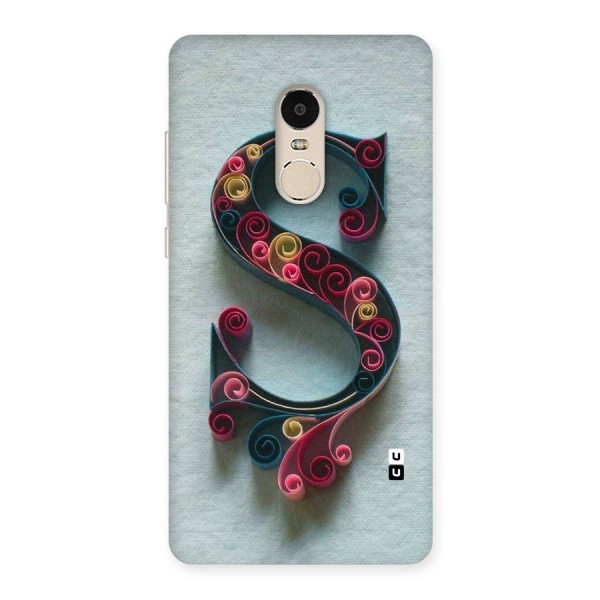 Floral Alphabet Back Case for Xiaomi Redmi Note 4