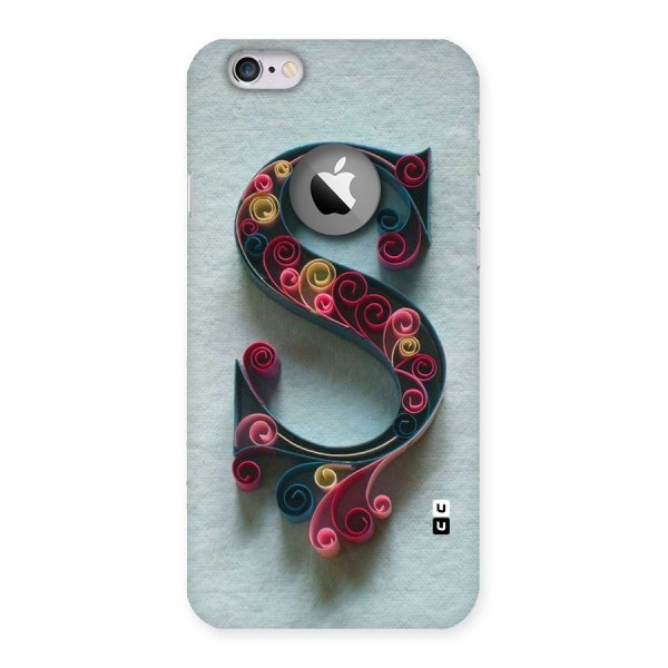 Floral Alphabet Back Case for iPhone 6 Logo Cut