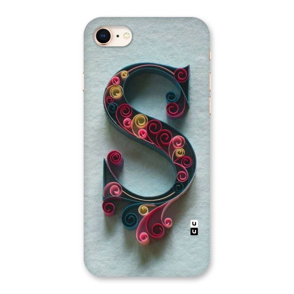 Floral Alphabet Back Case for iPhone 8