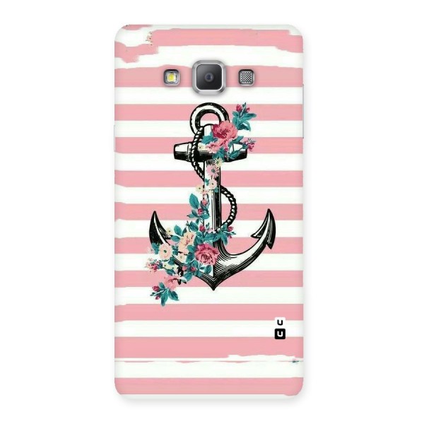 Floral Anchor Back Case for Galaxy A7