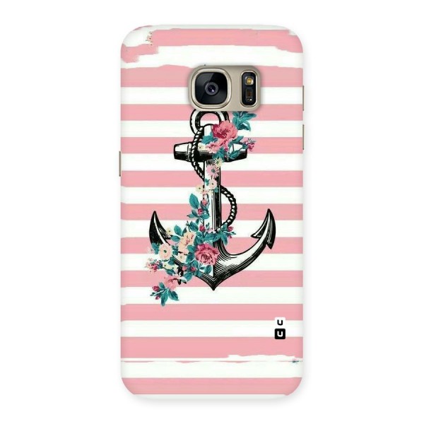 Floral Anchor Back Case for Galaxy S7