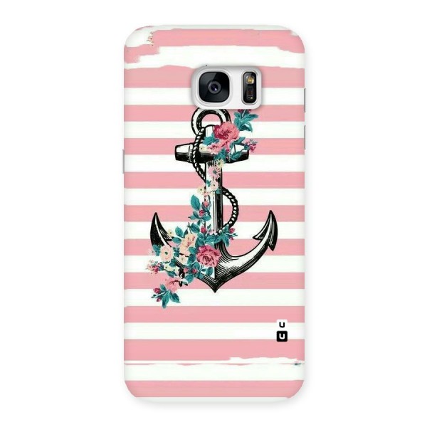 Floral Anchor Back Case for Galaxy S7 Edge