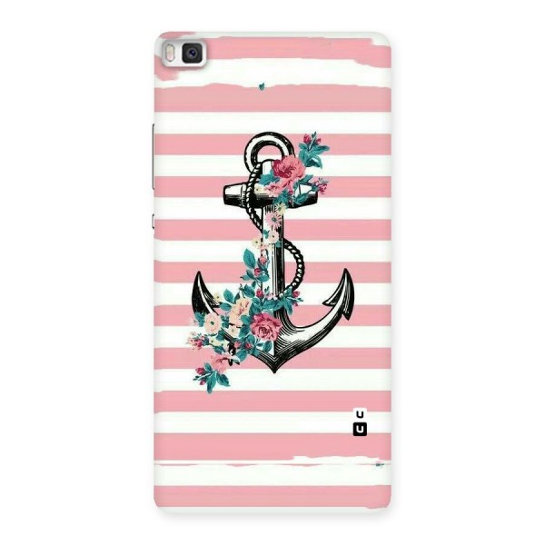 Floral Anchor Back Case for Huawei P8