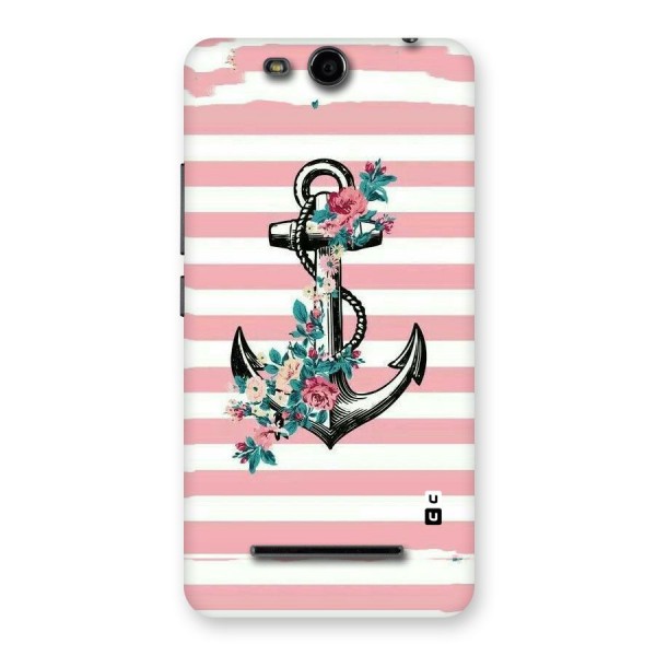 Floral Anchor Back Case for Micromax Canvas Juice 3 Q392