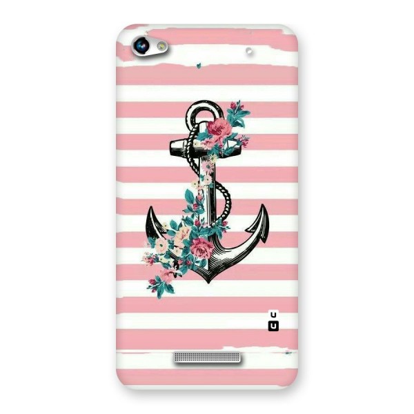 Floral Anchor Back Case for Micromax Hue 2