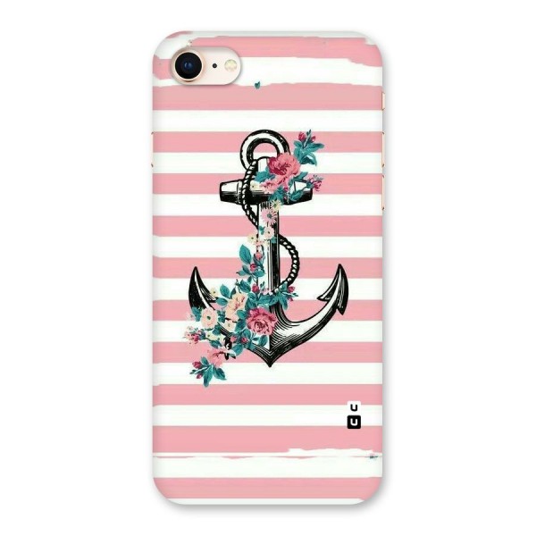 Floral Anchor Back Case for iPhone 8