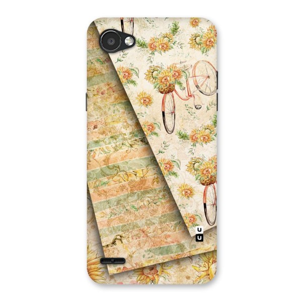 Floral Bicycle Back Case for LG Q6