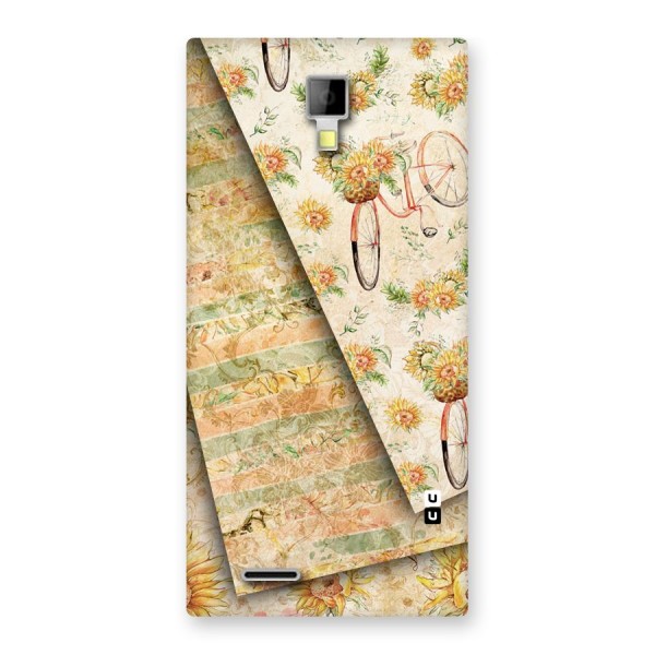 Floral Bicycle Back Case for Micromax Canvas Xpress A99
