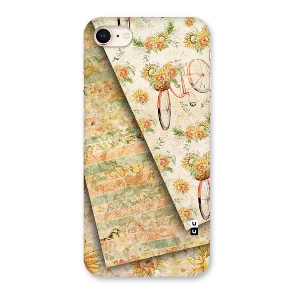 Floral Bicycle Back Case for iPhone 8