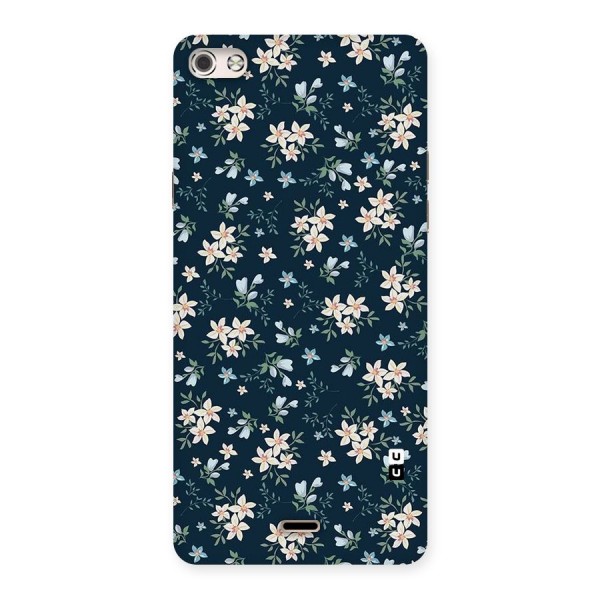 Floral Blue Bloom Back Case for Micromax Canvas Silver 5