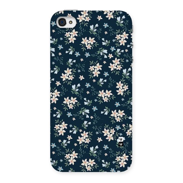 Floral Blue Bloom Back Case for iPhone 4 4s