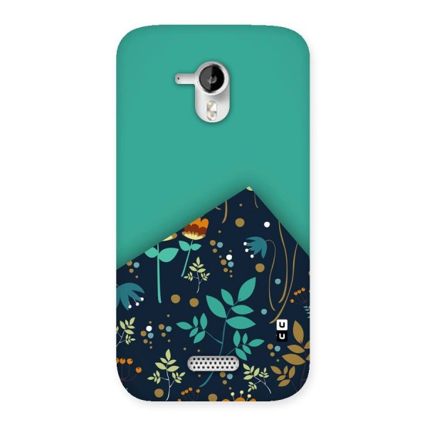 Floral Corner Back Case for Micromax Canvas HD A116