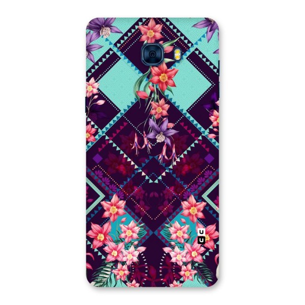 Floral Diamonds Back Case for Galaxy C7 Pro