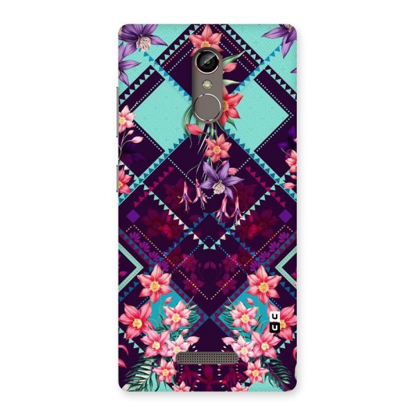 Floral Diamonds Back Case for Gionee S6s