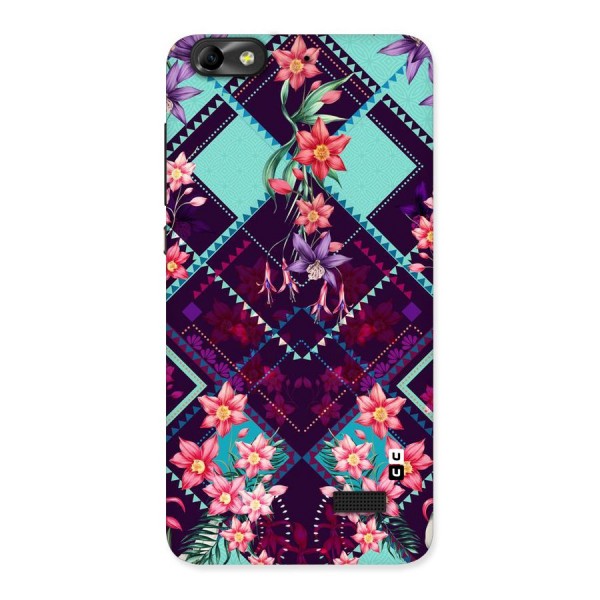 Floral Diamonds Back Case for Honor 4C