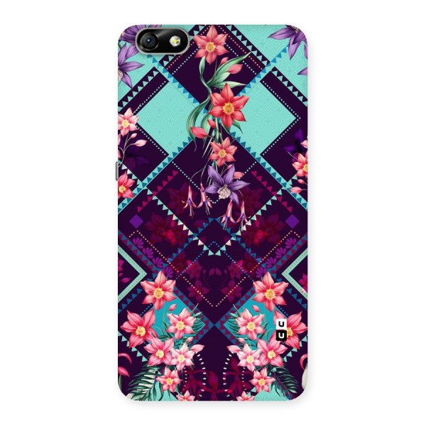 Floral Diamonds Back Case for Honor 4X